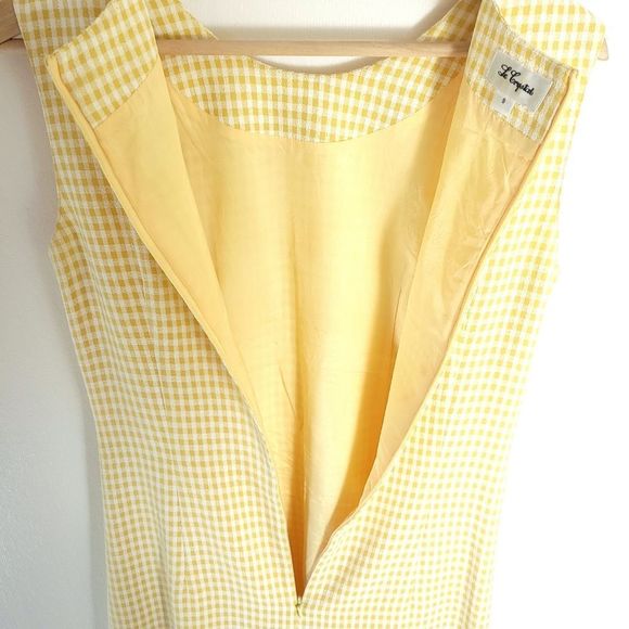 🖤Host Pick🖤 -Vintage Retro Yellow Gingham 2 Piece Dress & Jacket Set - Picture 8 of 16